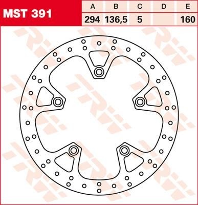 TRW disques de frein fixe MST391