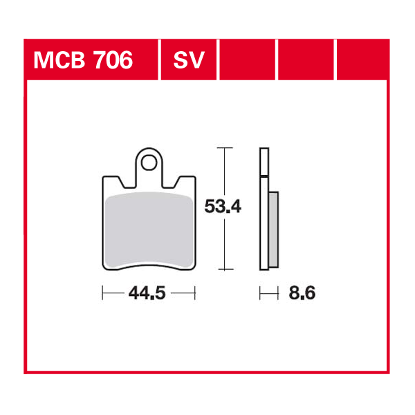 TRW plaquette de frein à disque MCB706SV