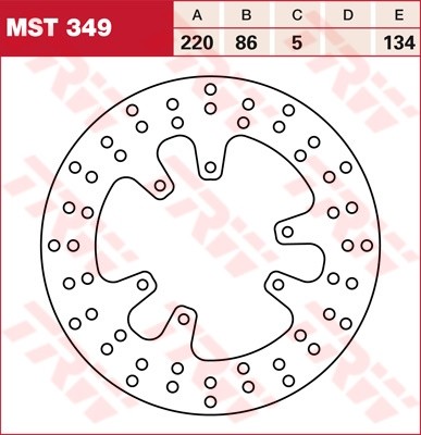 TRW brake disc fixed MST349