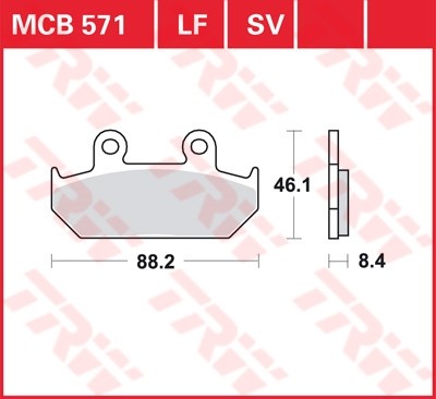 TRW plaquette de frein à disque MCB571