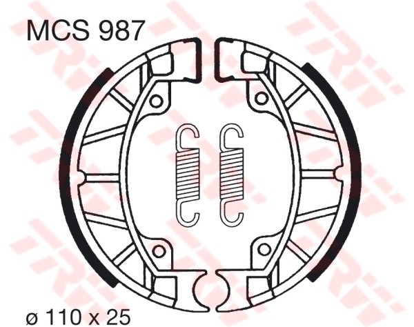 TRW mâchoires de frein MCS987