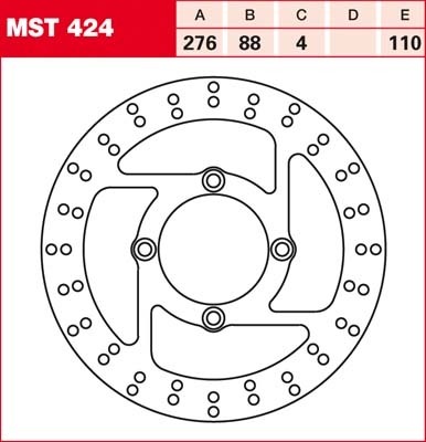 TRW brake disc fixed MST424