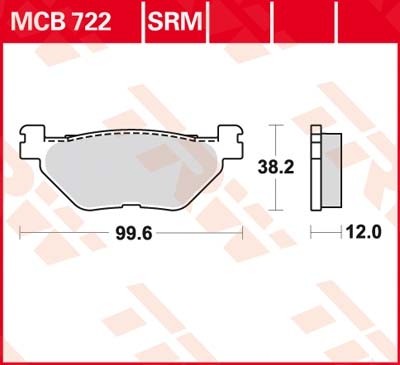 TRW disc brake pads MCB722SRM