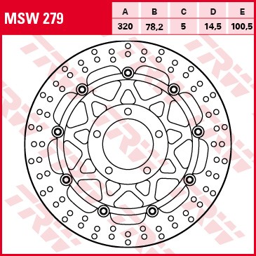 TRW disques de frein flottant MSW279