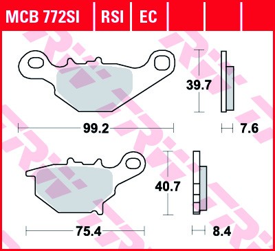 TRW disc brake pads MCB772SI