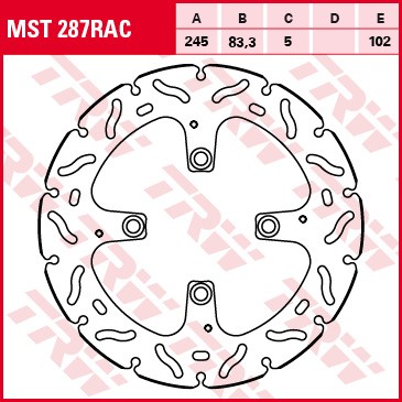TRW brake disc fixed MST287RAC