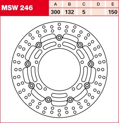 TRW brake disc floating MSW246