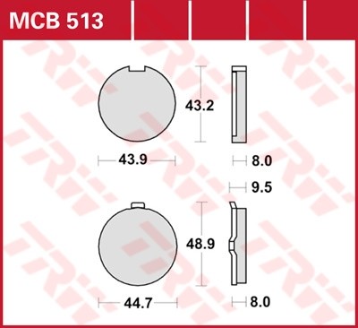 TRW plaquette de frein à disque MCB513