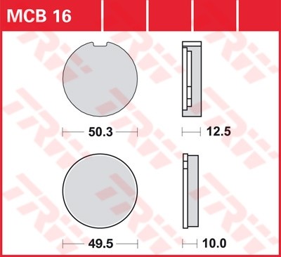 TRW plaquette de frein à disque MCB016