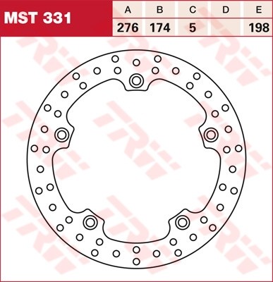 TRW brake disc fixed MST331