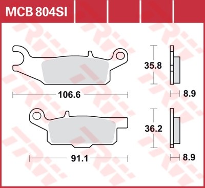 TRW disc brake pads MCB804SI