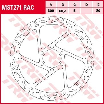 TRW RACING brake disc fixed MST271RAC