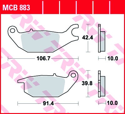 TRW disc brake pads MCB883
