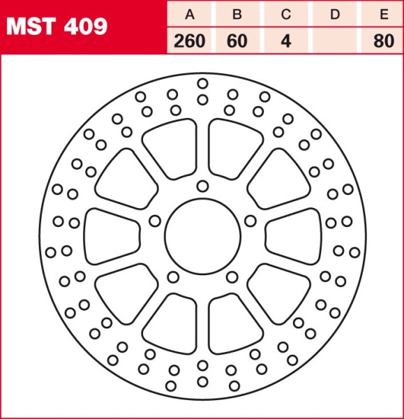 TRW brake disc fixed MST409
