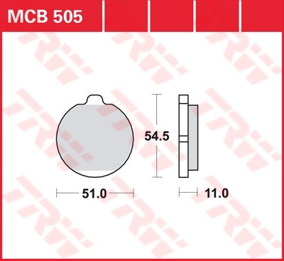 TRW plaquette de frein à disque MCB505