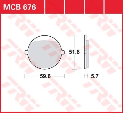 TRW plaquette de frein à disque MCB676