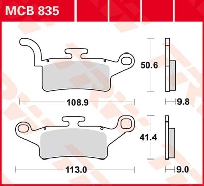 TRW disc brake pads MCB835