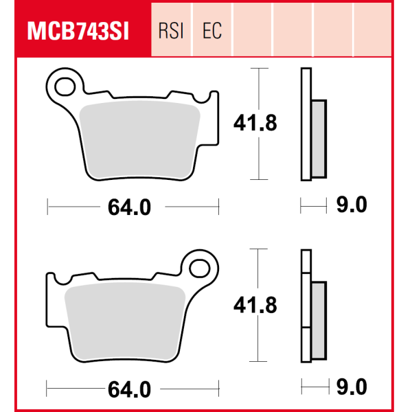 TRW disc brake pads MCB743EC