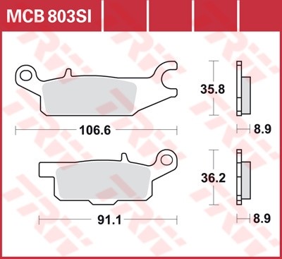 TRW disc brake pads MCB803SI