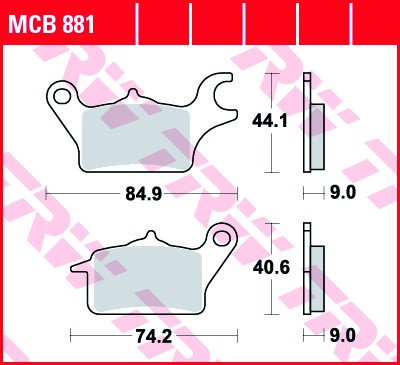 TRW disc brake pads MCB881