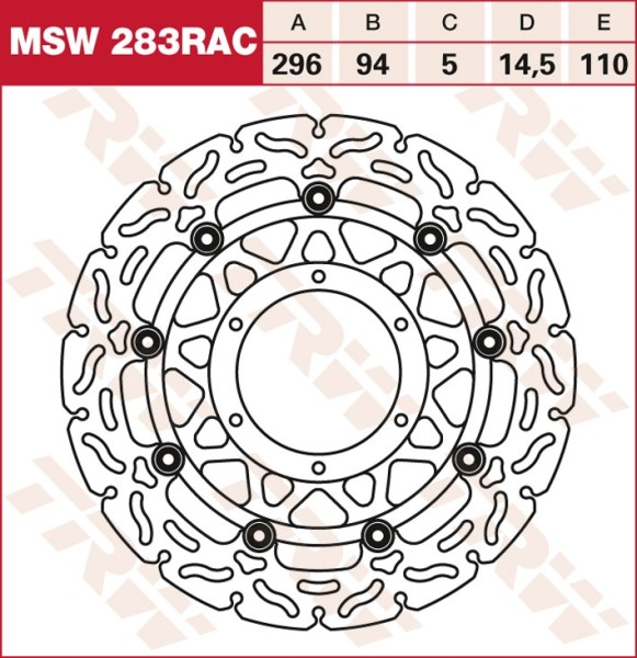TRW RACING brake disc floating MSW283RAC