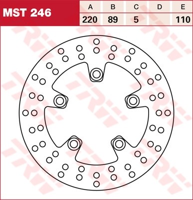 TRW Bremsscheibe starr MST246