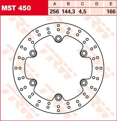 TRW Bremsscheibe starr MST450