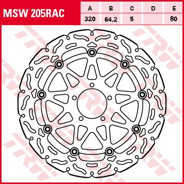 TRW disques de frein flottant MSW205RAC