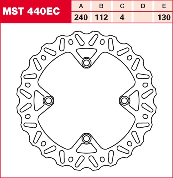 TRW brake disc fixed MST440EC