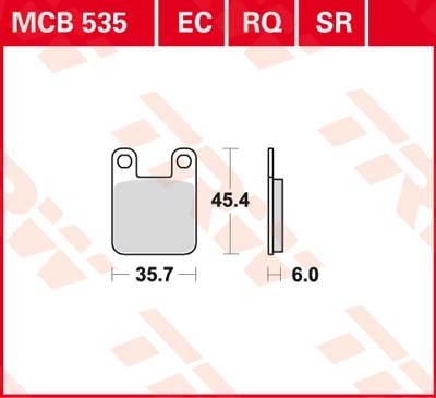 TRW plaquette de frein à disque MCB535EC