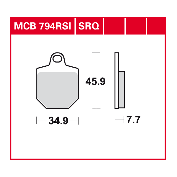 TRW disc brake pads MCB794SRQ
