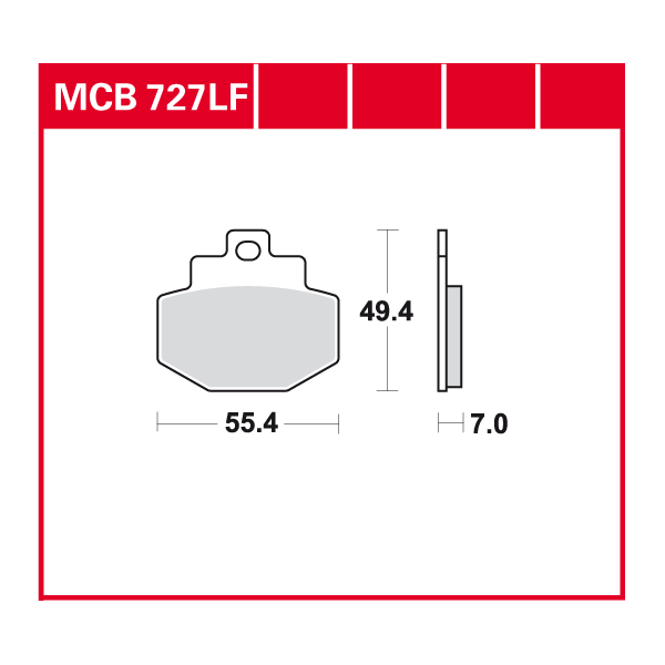 TRW plaquette de frein à disque MCB727