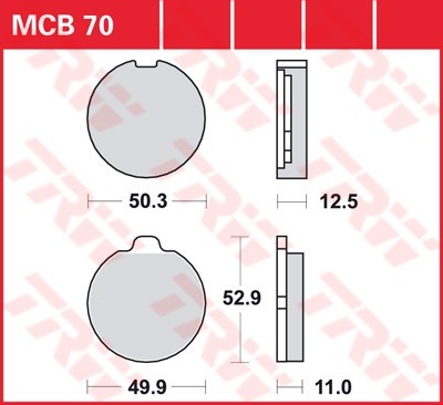 TRW disc brake pads MCB070