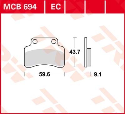 TRW disc brake pads MCB694EC