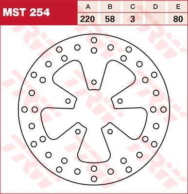 TRW disques de frein fixe MST254