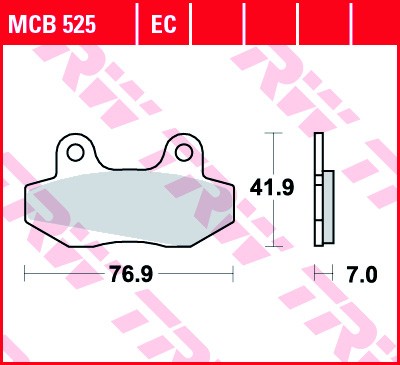 TRW plaquette de frein à disque MCB525