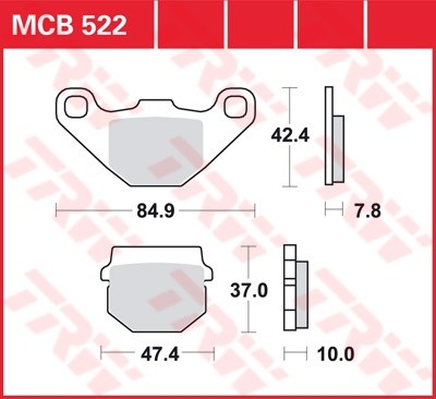 TRW plaquette de frein à disque MCB522