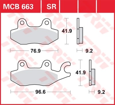 TRW disc brake pads MCB663