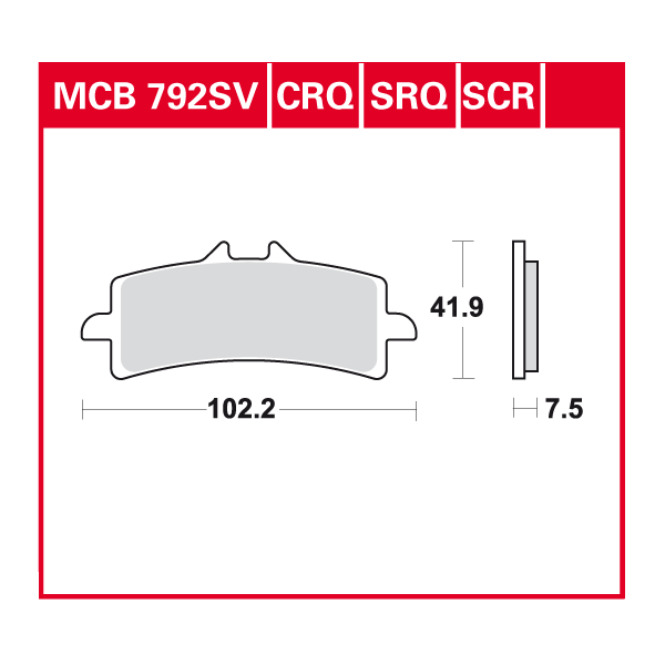 TRW plaquette de frein à disque MCB792CRQ