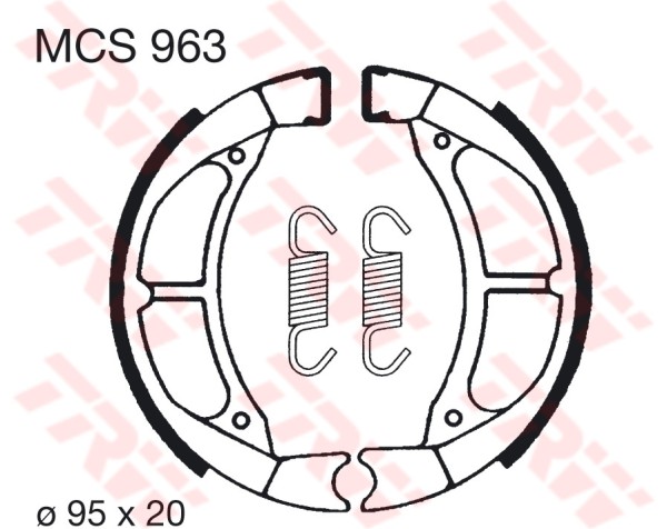 TRW mâchoires de frein MCS963