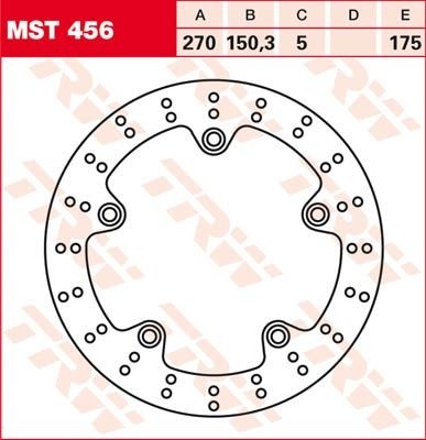 TRW Bremsscheibe starr MST456