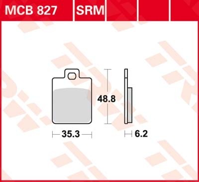 TRW disc brake pads MCB827SRM