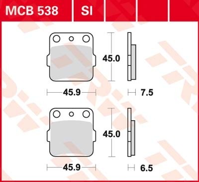 TRW plaquette de frein à disque MCB538