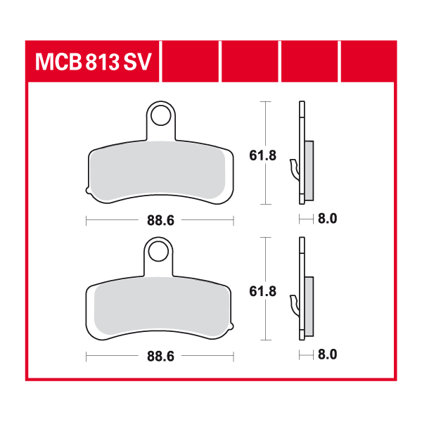 TRW disc brake pads MCB813SV