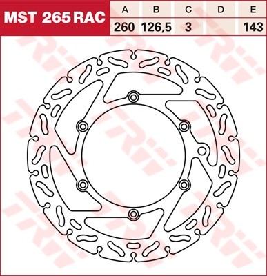 TRW disques de frein fixe MST265