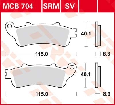 TRW disc brake pads MCB704SRM