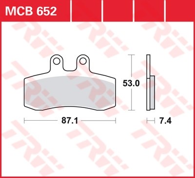 TRW plaquette de frein à disque MCB652