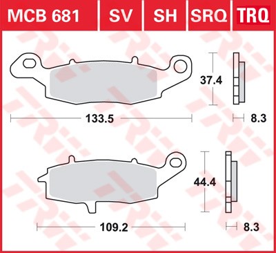 TRW disc brake pads MCB681