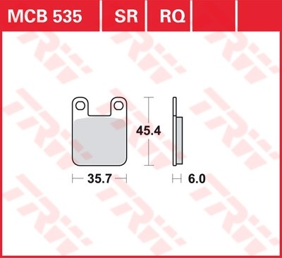 TRW plaquette de frein à disque MCB535SR