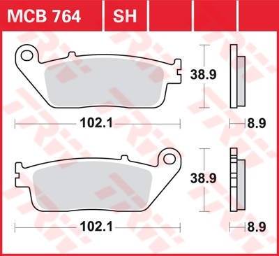TRW disc brake pads MCB764SH